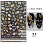 Maple Leaves 3D Nail Stickers Fall Leaf Flowers Line Sliders For Nails Self Adhesive Stickers Autumn Manicuring Decals Transfer Nail Decals Sticker For Pretty Girl Self-Adhesive Nail Decals Designer Nail Stickers for Acrylic Stevvex