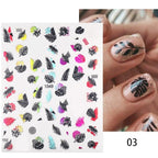 Maple Leaves 3D Nail Stickers Fall Leaf Flowers Line Sliders For Nails Self Adhesive Stickers Autumn Manicuring Decals Transfer Nail Decals Sticker For Pretty Girl Self-Adhesive Nail Decals Designer Nail Stickers for Acrylic Stevvex