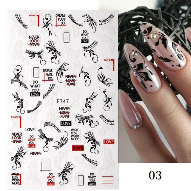 Maple Leaves 3D Nail Stickers Fall Leaf Flowers Line Sliders For Nails Self Adhesive Stickers Autumn Manicuring Decals Transfer Nail Decals Sticker For Pretty Girl Self-Adhesive Nail Decals Designer Nail Stickers for Acrylic Stevvex
