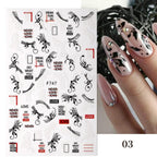 Maple Leaves 3D Nail Stickers Fall Leaf Flowers Line Sliders For Nails Self Adhesive Stickers Autumn Manicuring Decals Transfer Nail Decals Sticker For Pretty Girl Self-Adhesive Nail Decals Designer Nail Stickers for Acrylic Stevvex