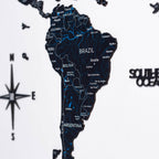 2D Wooden World Map Midnight Enjoy The Wood