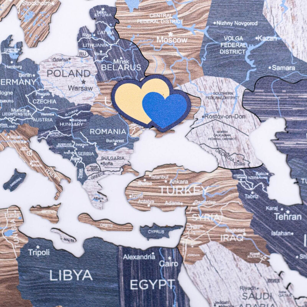 2D Wooden World Map Mystery Enjoy The Wood