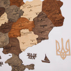 Wooden Map of Ukraine Multicolor Enjoy The Wood