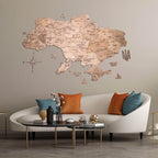 Wooden Map of Ukraine Terra Enjoy The Wood