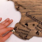 Wooden Map of Ukraine Multicolor Enjoy The Wood