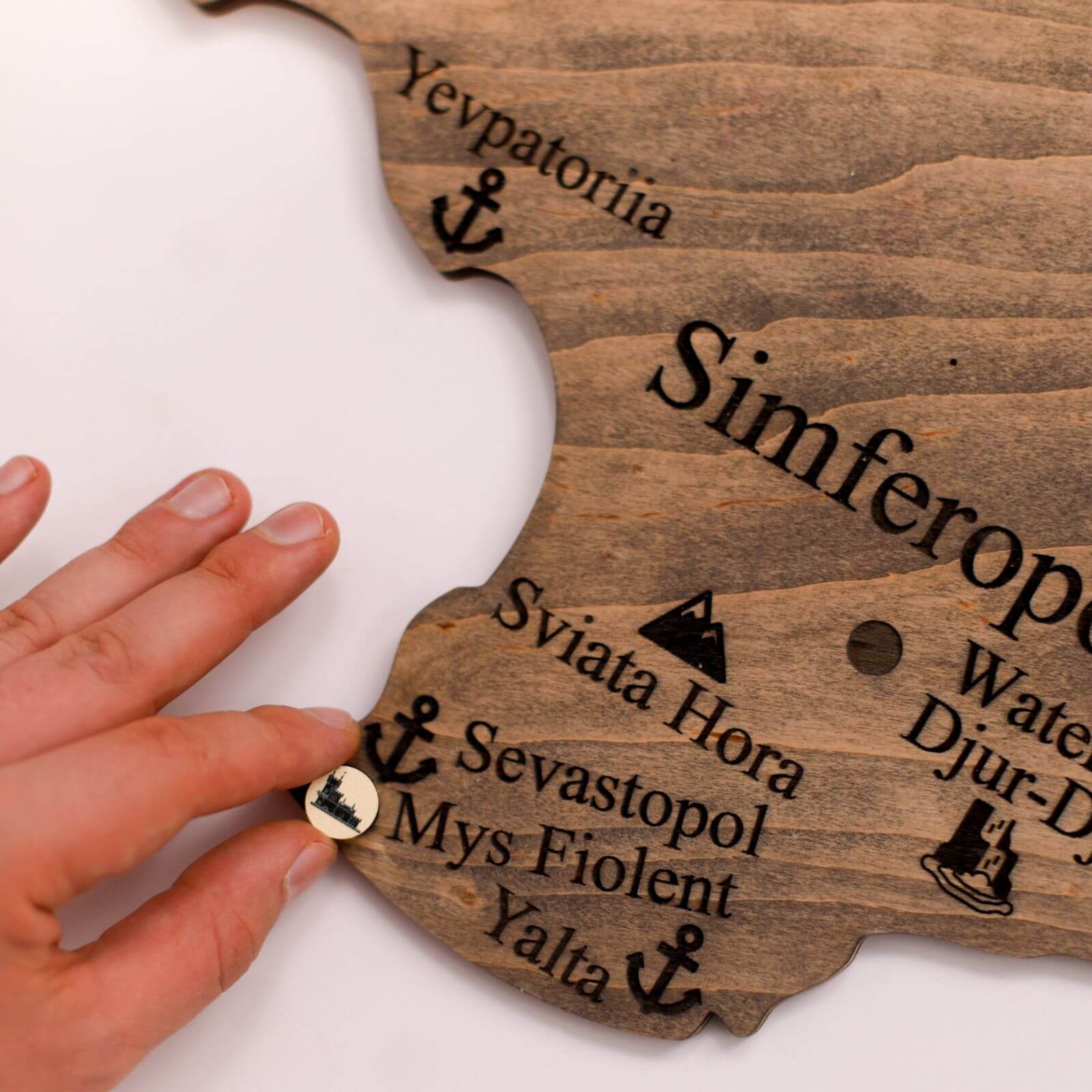Wooden Map of Ukraine Multicolor Enjoy The Wood
