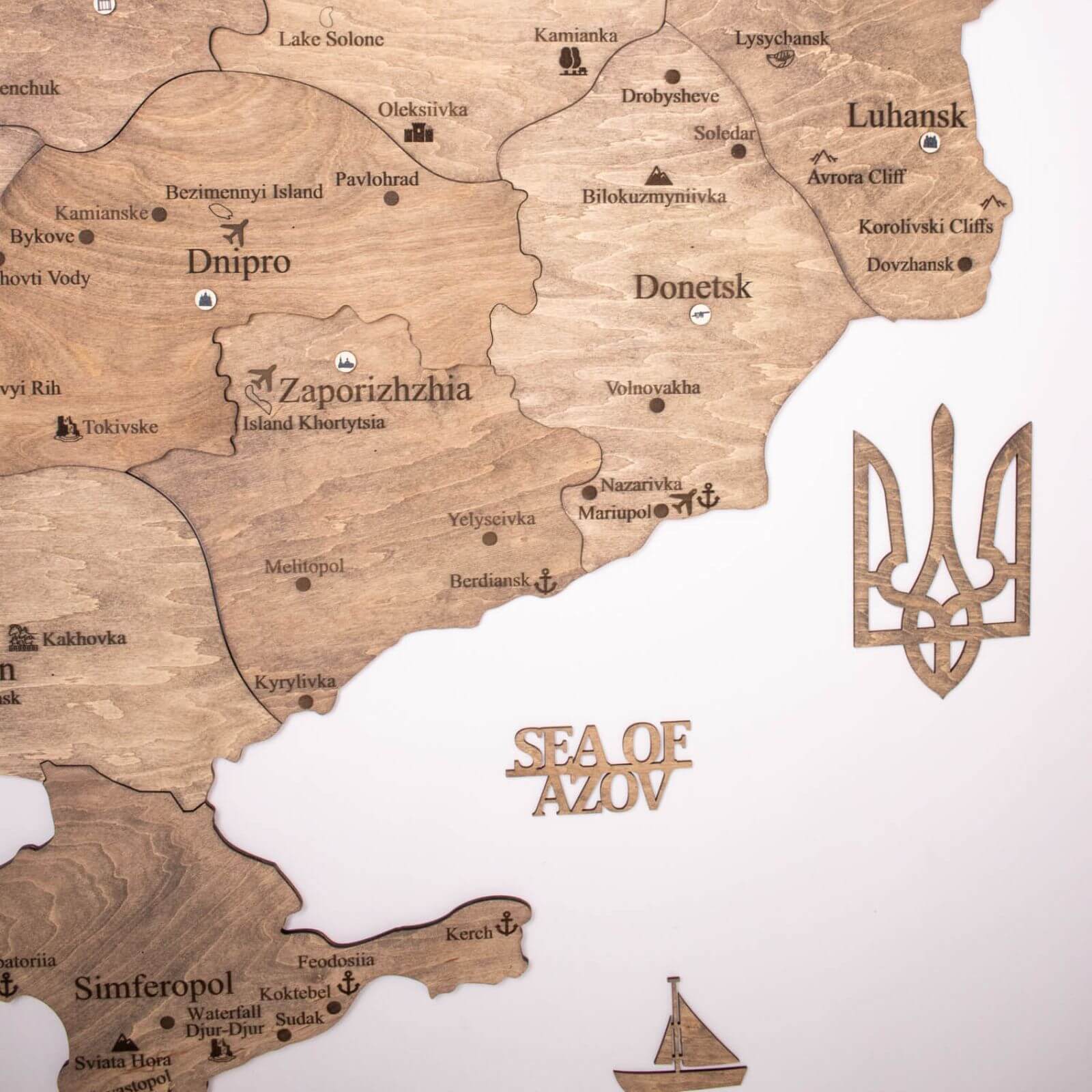 Wooden Map of Ukraine Terra Enjoy The Wood