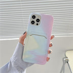 Marble Card Holder Flower Leopard Print Phone Case For iPhone 11 12 13 Pro Max Wallet Soft Silicone Cover Silicone Grey White Shiny Slim Soft Scratch Resistant Case Stevvex