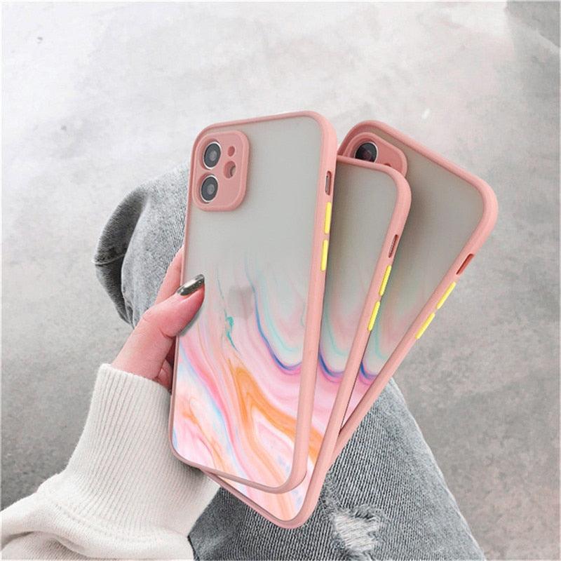 Marble Pattern Aesthetic Silicone Ultra Thin Scratch-Resistant Shockproof Mobile Phone Case For iPhone 11 Case Stylish Soft Camera Protective Cover For iPhone 12 Pro Max Mini XR XS Max X 7 8 Plus Case Stevvex