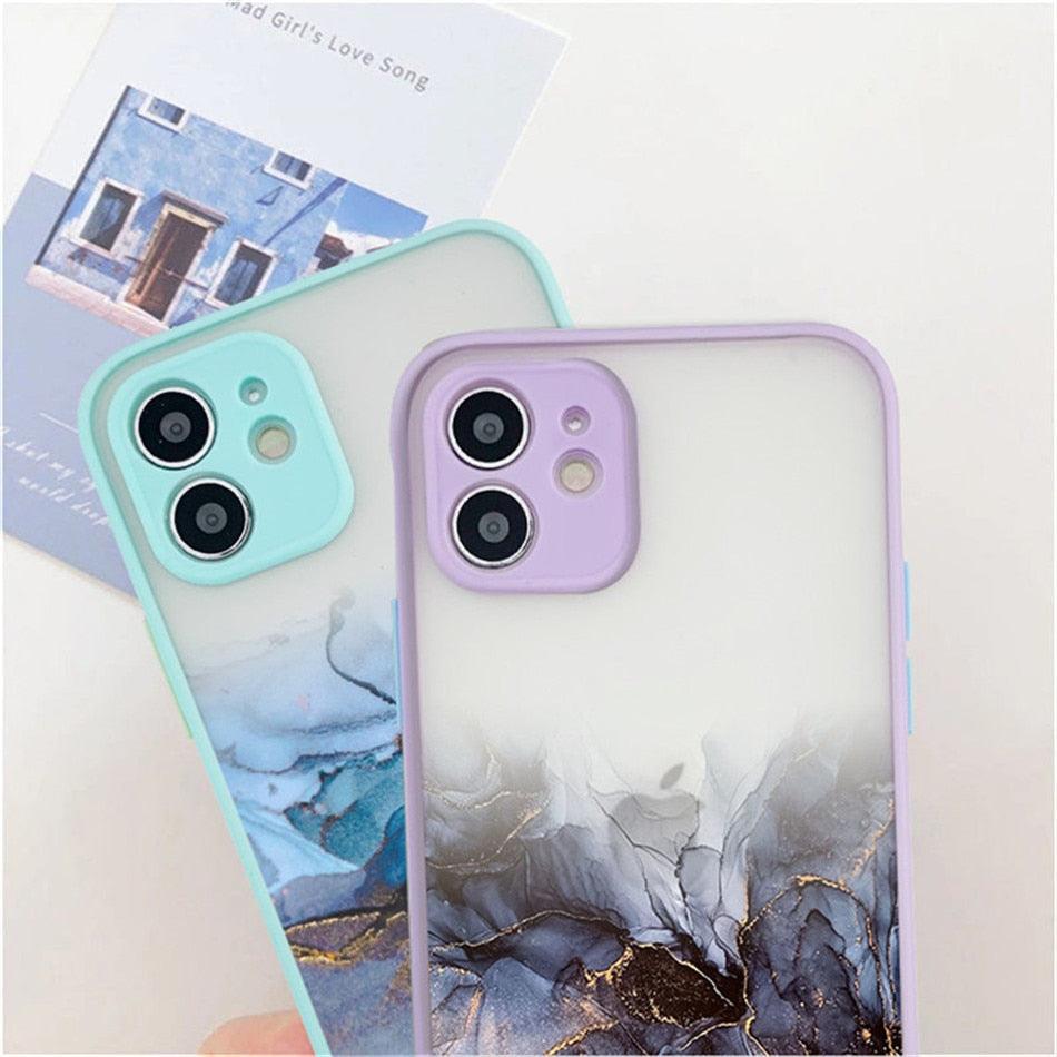 Marble Pattern Aesthetic Silicone Ultra Thin Scratch-Resistant Shockproof Mobile Phone Case For iPhone 11 Case Stylish Soft Camera Protective Cover For iPhone 12 Pro Max Mini XR XS Max X 7 8 Plus Case Stevvex