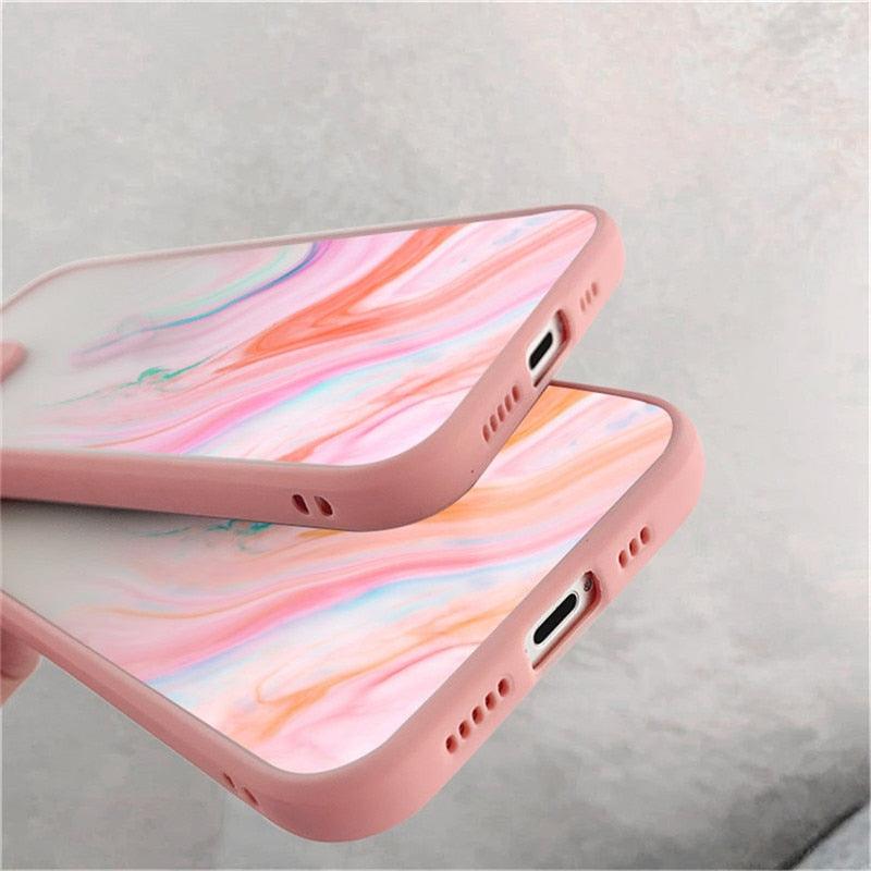 Marble Pattern Aesthetic Silicone Ultra Thin Scratch-Resistant Shockproof Mobile Phone Case For iPhone 11 Case Stylish Soft Camera Protective Cover For iPhone 12 Pro Max Mini XR XS Max X 7 8 Plus Case Stevvex
