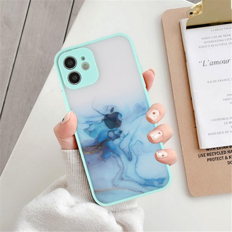 Marble Pattern Aesthetic Silicone Ultra Thin Scratch-Resistant Shockproof Mobile Phone Case For iPhone 11 Case Stylish Soft Camera Protective Cover For iPhone 12 Pro Max Mini XR XS Max X 7 8 Plus Case Stevvex