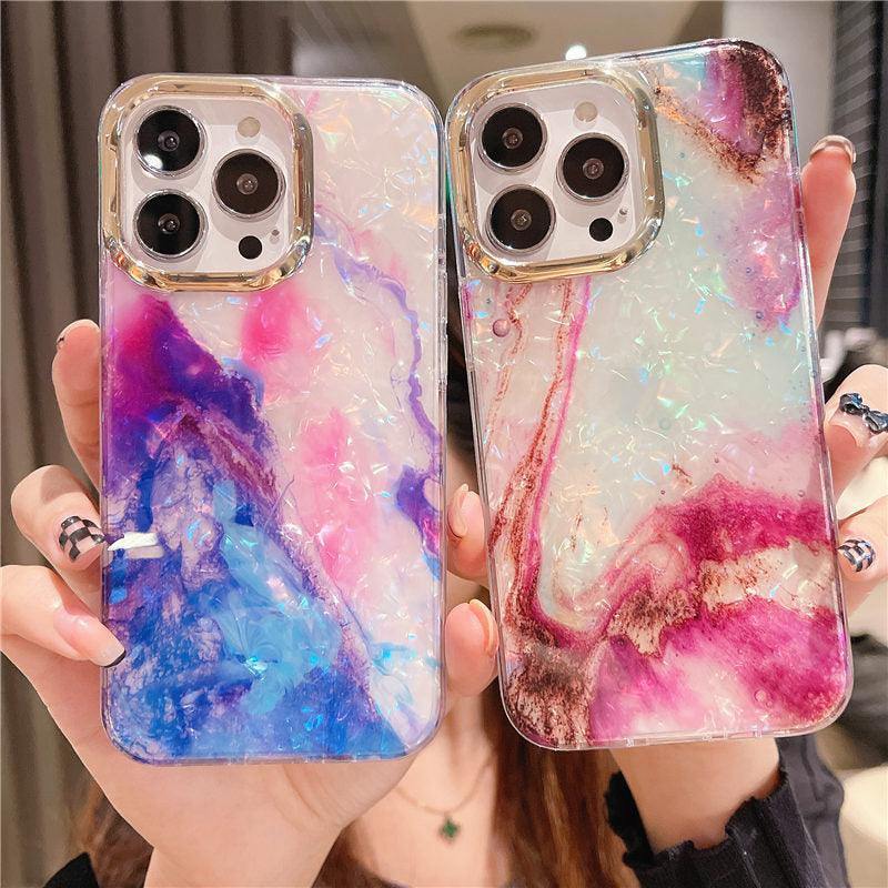 Marble Pattern Slim Shockproof Protective Soft Design for Girls Women Cute Case Cover For iPhone 13 Pro Max Glitter Marble Phone Case For iPhone 12 11 Pro Max XS Max XR Shockproof Cover Stevvex