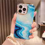 Marble Pattern Slim Shockproof Protective Soft Design for Girls Women Cute Case Cover For iPhone 13 Pro Max Glitter Marble Phone Case For iPhone 12 11 Pro Max XS Max XR Shockproof Cover Stevvex