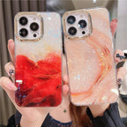 Marble Pattern Slim Shockproof Protective Soft Design for Girls Women Cute Case Cover For iPhone 13 Pro Max Glitter Marble Phone Case For iPhone 12 11 Pro Max XS Max XR Shockproof Cover Stevvex