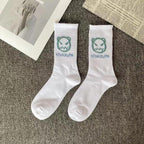 Marble Print Style Harajuku Skateboard Long Socks Creative Fun Lightning Hip Hop Style Socks Streetwear Casual Cotton Socks Unisex Street Couple Socks For Men And Women