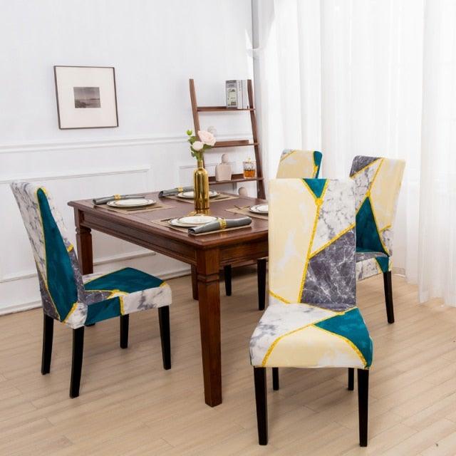 Marble Printed Stretch Chair Cover For Dining Room Office Banquet Chair Protector Elastic Material Armchair Cover  Chair Cover Chair Slipcover Marble Background Texture Parson Chair Stevvex