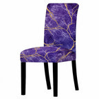 Marble Stretch Chair Cover For Dining Room Anti-Dirty Elastic Seat Cover Removable Slipcover For Banquet Wedding Party Glitter Crackle Chair Covers for Dining Room/Kitchen/Hotel/Ceremony, White Marble Soft Stretch Chair Protectors Removable Washable Slipc Stevvex