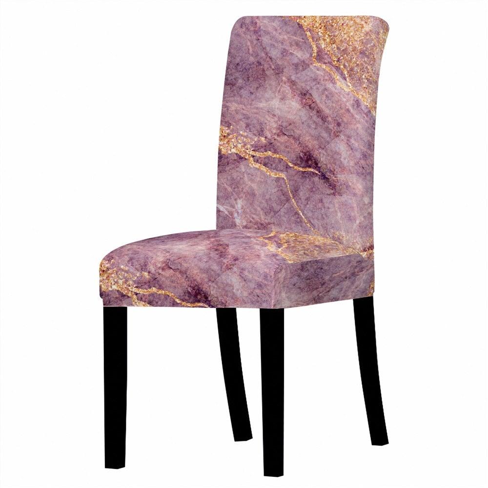 Marble Stretch Chair Cover For Dining Room Anti-Dirty Elastic Seat Cover Removable Slipcover For Banquet Wedding Party Glitter Crackle Chair Covers for Dining Room/Kitchen/Hotel/Ceremony, White Marble Soft Stretch Chair Protectors Removable Washable Slipc Stevvex