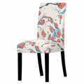 Marble Stretch Chair Cover For Dining Room Anti-Dirty Elastic Seat Cover Removable Slipcover For Banquet Wedding Party Glitter Crackle Chair Covers for Dining Room/Kitchen/Hotel/Ceremony, White Marble Soft Stretch Chair Protectors Removable Washable Slipc Stevvex