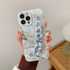 Marble Wriststrap Bracelet Chain Phone Case For iPhone 14 13 Pro Max 12 11 XS XR X 7 8 Plus SE 2020 Silicone Back Cover Colorful Silicone Fashion Pattern Ultra Thin Slim Bumper Shockproof Protective Case with Chain Wrist Strap Marble Iphone Case Stevvex
