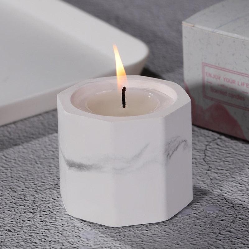 Marbled Plaster Scented Soy Candles Candlestick Aromatherapy For Party Gifts Marbled Plaster Scented Soy Candles Candlestick Aromatherapy Stress Relief Candles For Birthday Wedding Decoration Christmas Handmade Stevvex