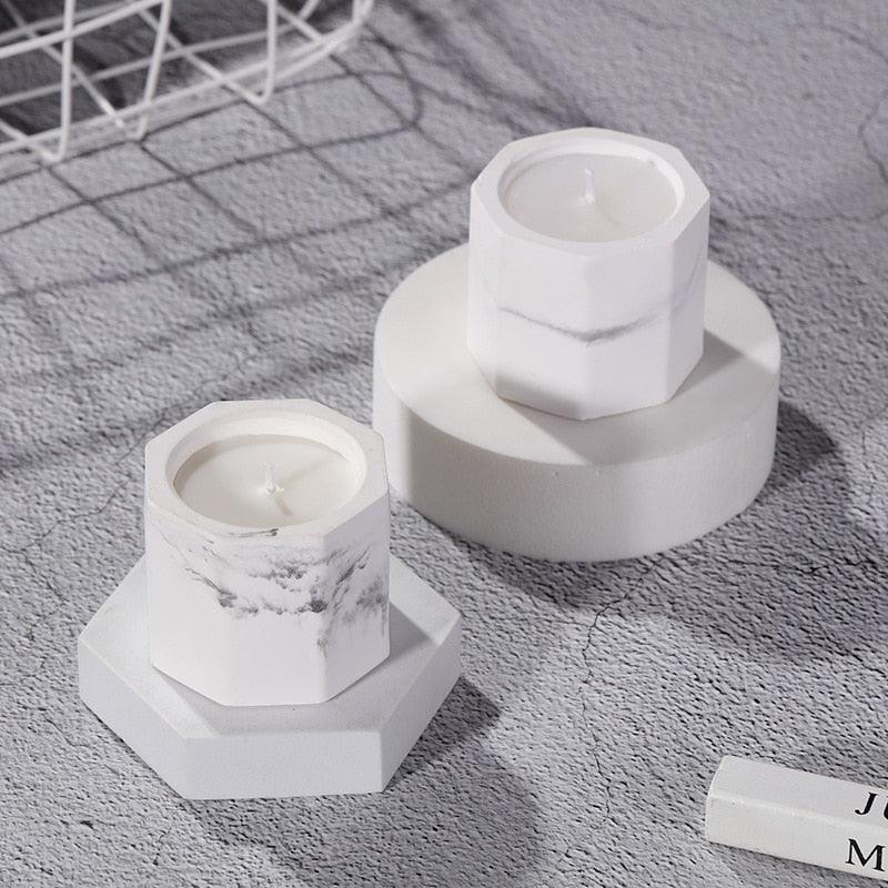 Marbled Plaster Scented Soy Candles Candlestick Aromatherapy For Party Gifts Marbled Plaster Scented Soy Candles Candlestick Aromatherapy Stress Relief Candles For Birthday Wedding Decoration Christmas Handmade Stevvex