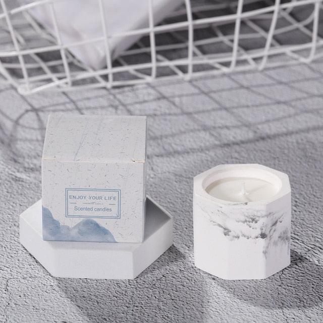 Marbled Plaster Scented Soy Candles Candlestick Aromatherapy For Party Gifts Marbled Plaster Scented Soy Candles Candlestick Aromatherapy Stress Relief Candles For Birthday Wedding Decoration Christmas Handmade Stevvex