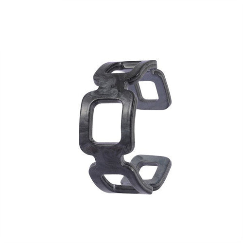 Marbled Square Link Resin Acrylic Bracelet Chunky Fashion
