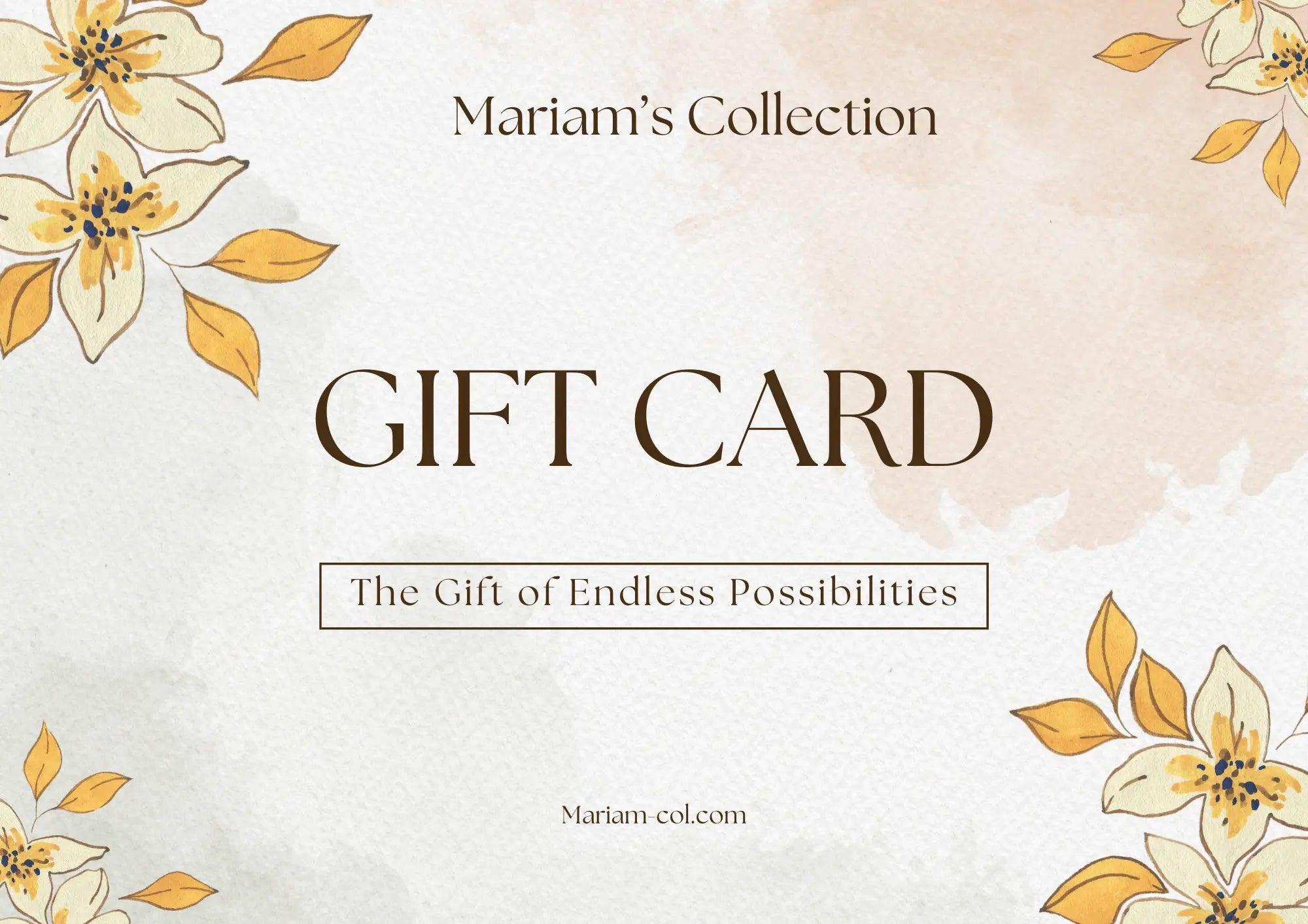 Mariam's Collection VIP Gift Card - SJB-DIAMOND ELITES