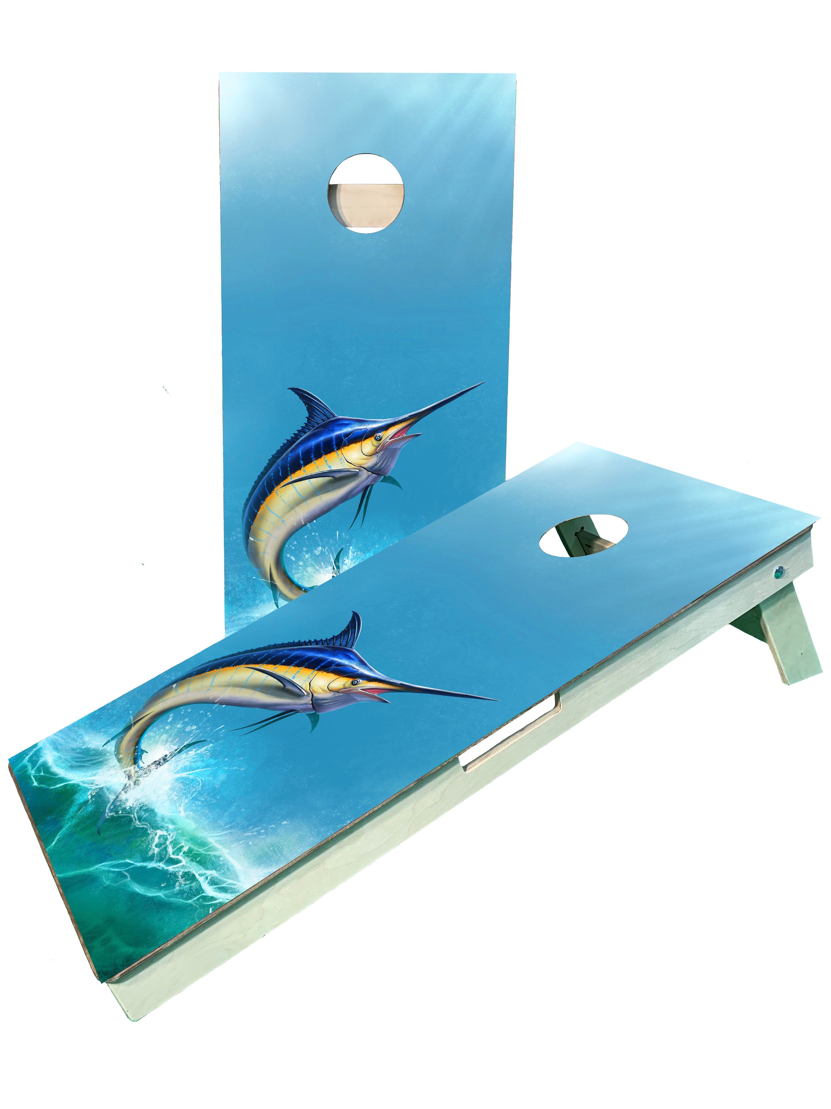 Marlin Deep Sea Fishing Cornhole Boards - SJB-DIAMOND ELITES