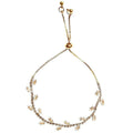 Marquise CZ Wrap Bracelet Gold Plated Adjustable Bridal