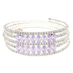 Marquise Rhinestone Crystal Spring Coil Adjustable Bracelet