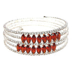 Marquise Rhinestone Crystal Spring Coil Adjustable Bracelet