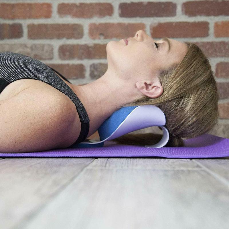Massage Pillow Support Cervical Pillow Pain Device For Cervical Relax Align Travel Rest Relief Spine Neck Traction Pain Relief and Cervical Spine Alignment Neck and Shoulder Relaxer Cervical Traction Device Neck Stretcher Cervical Spine Alignment Stevvex