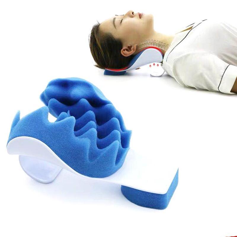 Massage Pillow Support Cervical Pillow Pain Device For Cervical Relax Align Travel Rest Relief Spine Neck Traction Pain Relief and Cervical Spine Alignment Neck and Shoulder Relaxer Cervical Traction Device Neck Stretcher Cervical Spine Alignment Stevvex