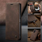 Matte Leather Case for Xiaomi Mi 9T CC9 10T 11T 12T Pro Lite 5G Redmi Note 8 9s 10 11 11S Pro Wallet Flip Cover Poco F3 M3 Pro  Women with Card Holder Kickstand Magnetic Leather Flip Case Stevvex