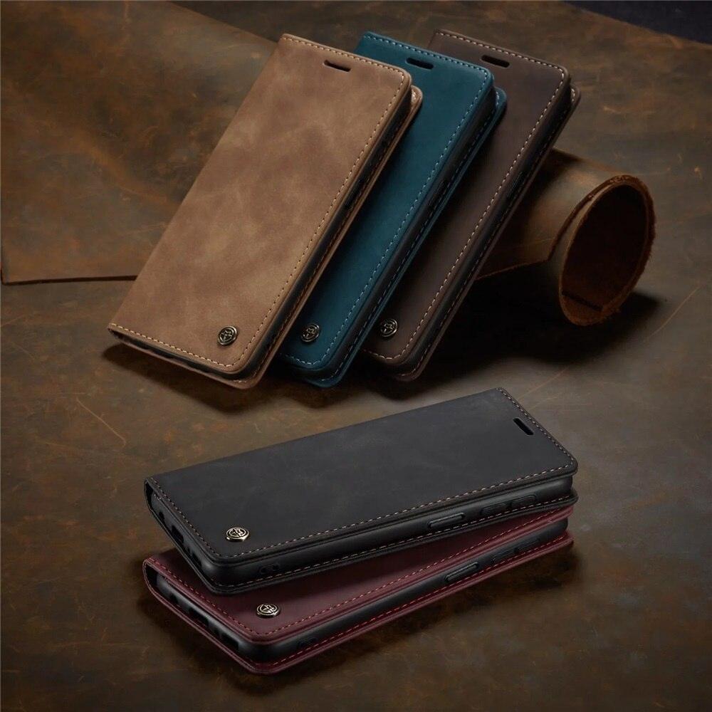 Matte Leather Case for Xiaomi Mi 9T CC9 10T 11T 12T Pro Lite 5G Redmi Note 8 9s 10 11 11S Pro Wallet Flip Cover Poco F3 M3 Pro  Women with Card Holder Kickstand Magnetic Leather Flip Case Stevvex