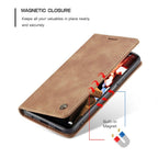 Matte Leather Case for Xiaomi Mi 9T CC9 10T 11T 12T Pro Lite 5G Redmi Note 8 9s 10 11 11S Pro Wallet Flip Cover Poco F3 M3 Pro  Women with Card Holder Kickstand Magnetic Leather Flip Case Stevvex