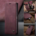 Matte Leather Case for Xiaomi Mi 9T CC9 10T 11T 12T Pro Lite 5G Redmi Note 8 9s 10 11 11S Pro Wallet Flip Cover Poco F3 M3 Pro  Women with Card Holder Kickstand Magnetic Leather Flip Case Stevvex