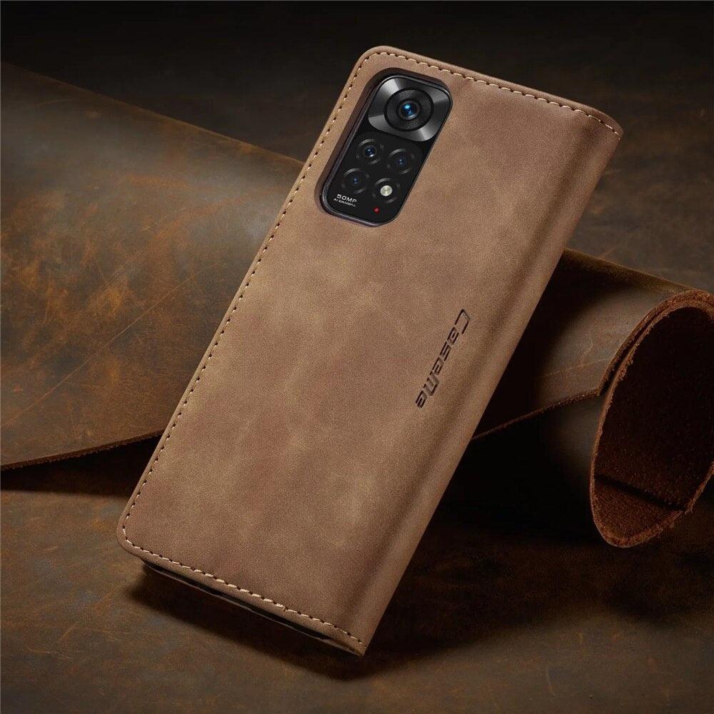 Matte Leather Case for Xiaomi Mi 9T CC9 10T 11T 12T Pro Lite 5G Redmi Note 8 9s 10 11 11S Pro Wallet Flip Cover Poco F3 M3 Pro  Women with Card Holder Kickstand Magnetic Leather Flip Case Stevvex