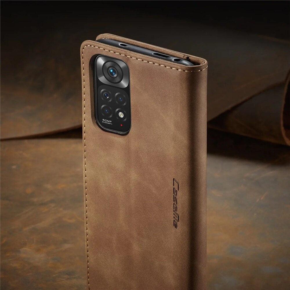 Matte Leather Case for Xiaomi Mi 9T CC9 10T 11T 12T Pro Lite 5G Redmi Note 8 9s 10 11 11S Pro Wallet Flip Cover Poco F3 M3 Pro  Women with Card Holder Kickstand Magnetic Leather Flip Case Stevvex