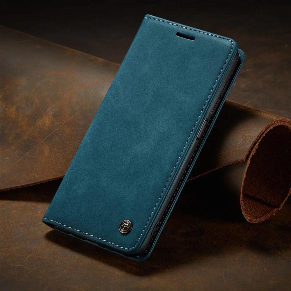 Matte Leather Case for Xiaomi Mi 9T CC9 10T 11T 12T Pro Lite 5G Redmi Note 8 9s 10 11 11S Pro Wallet Flip Cover Poco F3 M3 Pro  Women with Card Holder Kickstand Magnetic Leather Flip Case Stevvex
