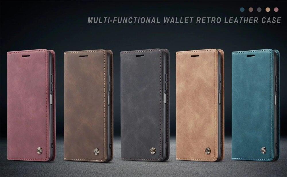 Matte Leather Case for Xiaomi Mi 9T CC9 10T 11T 12T Pro Lite 5G Redmi Note 8 9s 10 11 11S Pro Wallet Flip Cover Poco F3 M3 Pro  Women with Card Holder Kickstand Magnetic Leather Flip Case Stevvex
