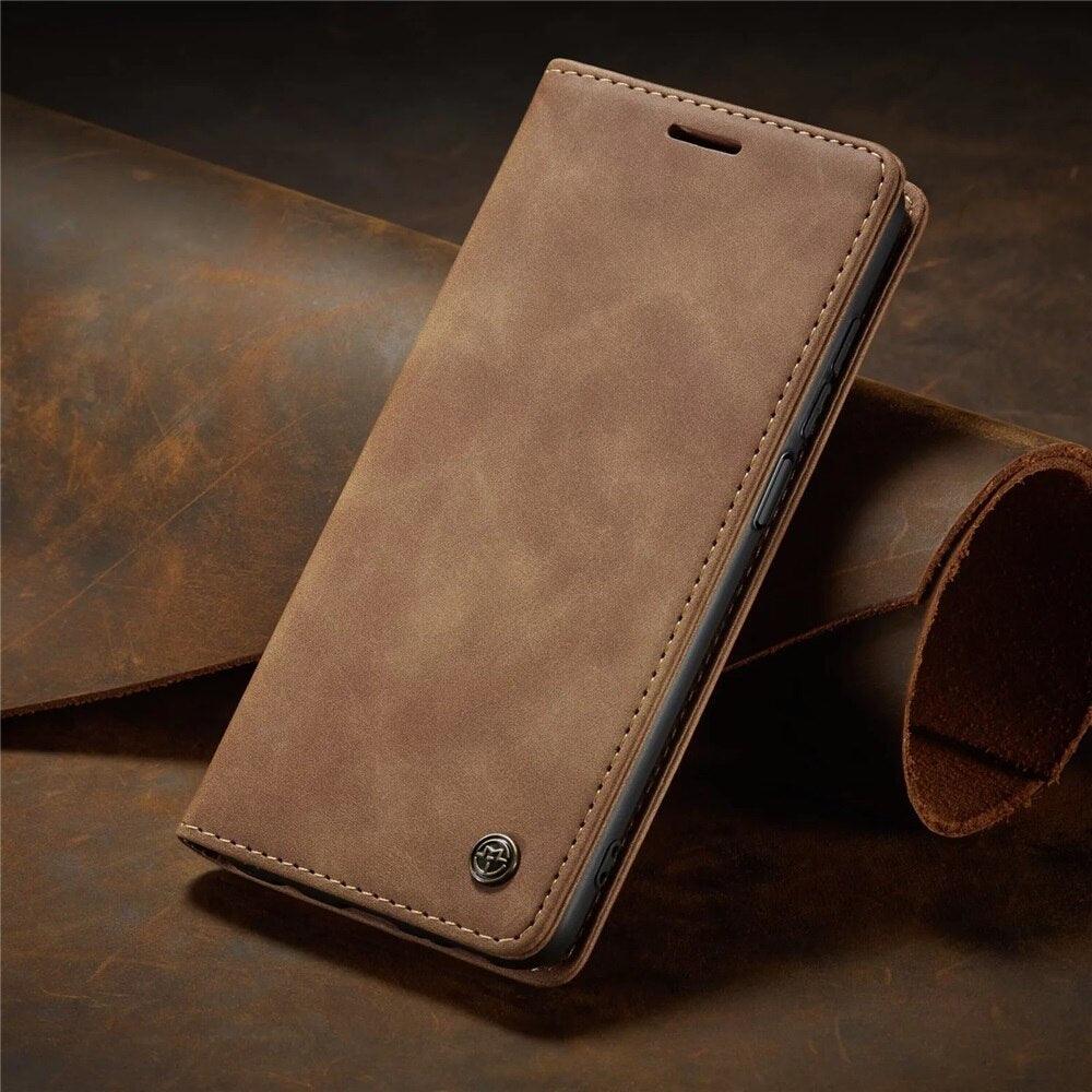 Matte Leather Case for Xiaomi Mi 9T CC9 10T 11T 12T Pro Lite 5G Redmi Note 8 9s 10 11 11S Pro Wallet Flip Cover Poco F3 M3 Pro  Women with Card Holder Kickstand Magnetic Leather Flip Case Stevvex