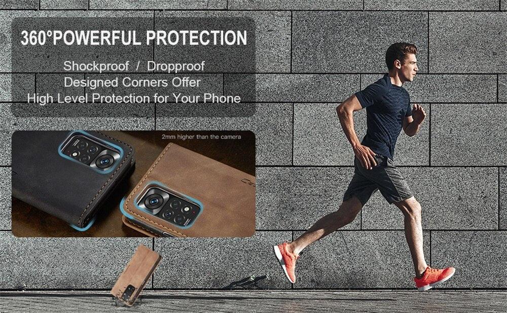 Matte Leather Case for Xiaomi Mi 9T CC9 10T 11T 12T Pro Lite 5G Redmi Note 8 9s 10 11 11S Pro Wallet Flip Cover Poco F3 M3 Pro  Women with Card Holder Kickstand Magnetic Leather Flip Case Stevvex