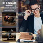 Matte Leather Case for Xiaomi Mi 9T CC9 10T 11T 12T Pro Lite 5G Redmi Note 8 9s 10 11 11S Pro Wallet Flip Cover Poco F3 M3 Pro  Women with Card Holder Kickstand Magnetic Leather Flip Case Stevvex