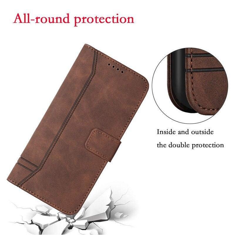 Matte Leather Wallet Case for Redmi Note 11 11S 11 Pro 10 9 8 7 Redmi 10 10C 10A 9T 9A 9C 9 8 Flip Cover for M4 Pro X4 Pro F4 M3 Premium PU Leather Wallet Case Stevvex