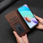 Matte Leather Wallet Case for Redmi Note 11 11S 11 Pro 10 9 8 7 Redmi 10 10C 10A 9T 9A 9C 9 8 Flip Cover for M4 Pro X4 Pro F4 M3 Premium PU Leather Wallet Case Stevvex