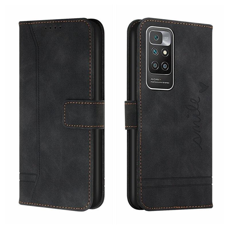 Matte Leather Wallet Case for Redmi Note 11 11S 11 Pro 10 9 8 7 Redmi 10 10C 10A 9T 9A 9C 9 8 Flip Cover for M4 Pro X4 Pro F4 M3 Premium PU Leather Wallet Case Stevvex